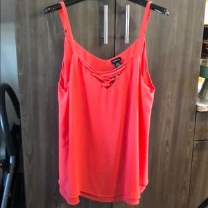 Torrid Chiffon Double Layer Cami Coral size 2